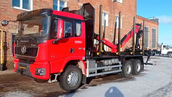 Сортиментовоз SHACMAN SX32586V384 с гидроманипулятором ВМ 10-97