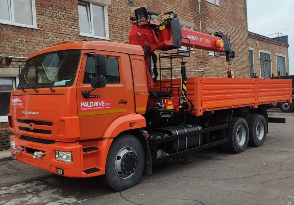 Бортовой автомобиль на шасси КАМАЗ 65115 с КМУ ИНМАН ИТ-150